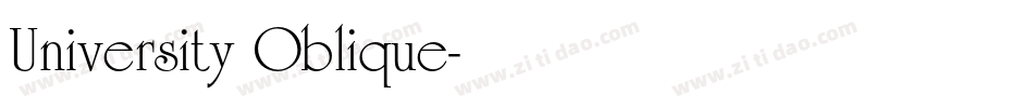 University Oblique字体转换